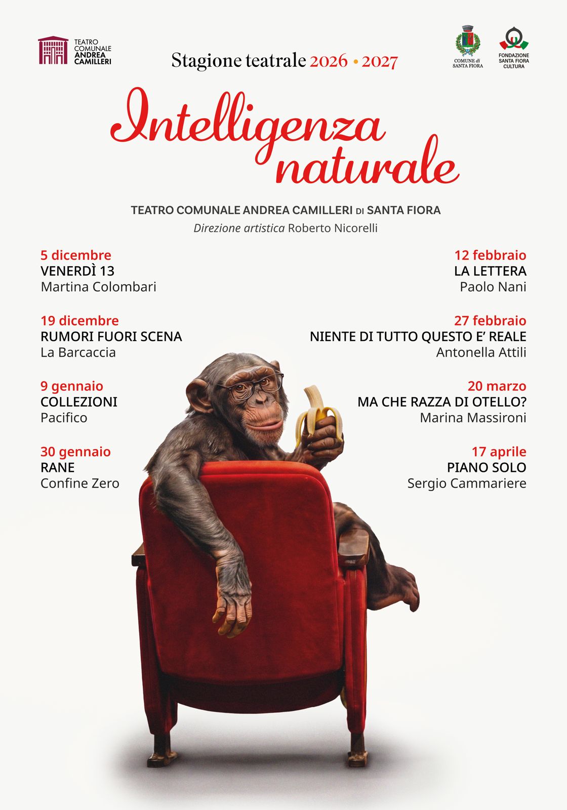 Stagione teatrale 2026 2027 Teatro Camilleri Santa Fiora